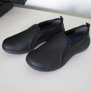 Dr. Scholl's Careers Womens Black Leather Flat Comfort Loafer Shoe NWOB - 7.5W